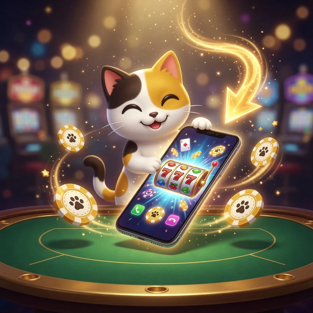 Mobile registration illustration for the LuckyCalico account signup process